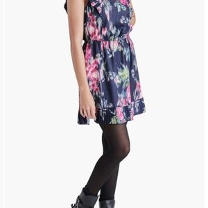 Steve Madden Floral Ruffle Trim Minidress